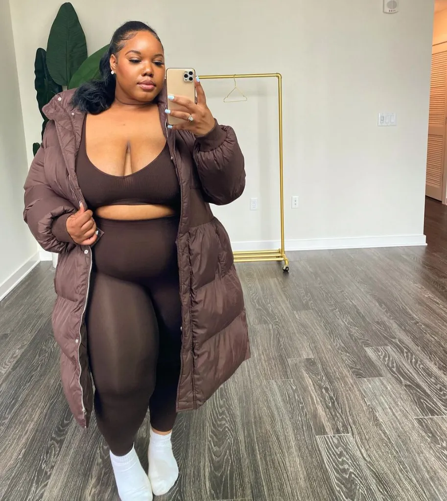 Oyemwen Luxe Leisure Puffer Coat Brown