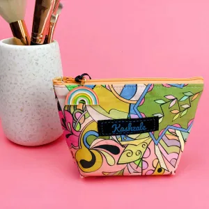 Pastel Abstract Small Makeup Bag.