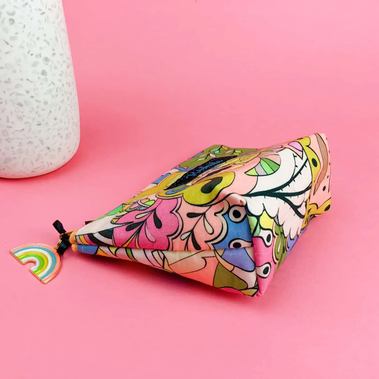 Pastel Abstract Small Makeup Bag.
