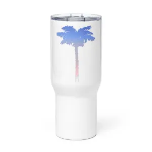 Patriotic Palm Tree 25 Ounce Travel Mug With Handle