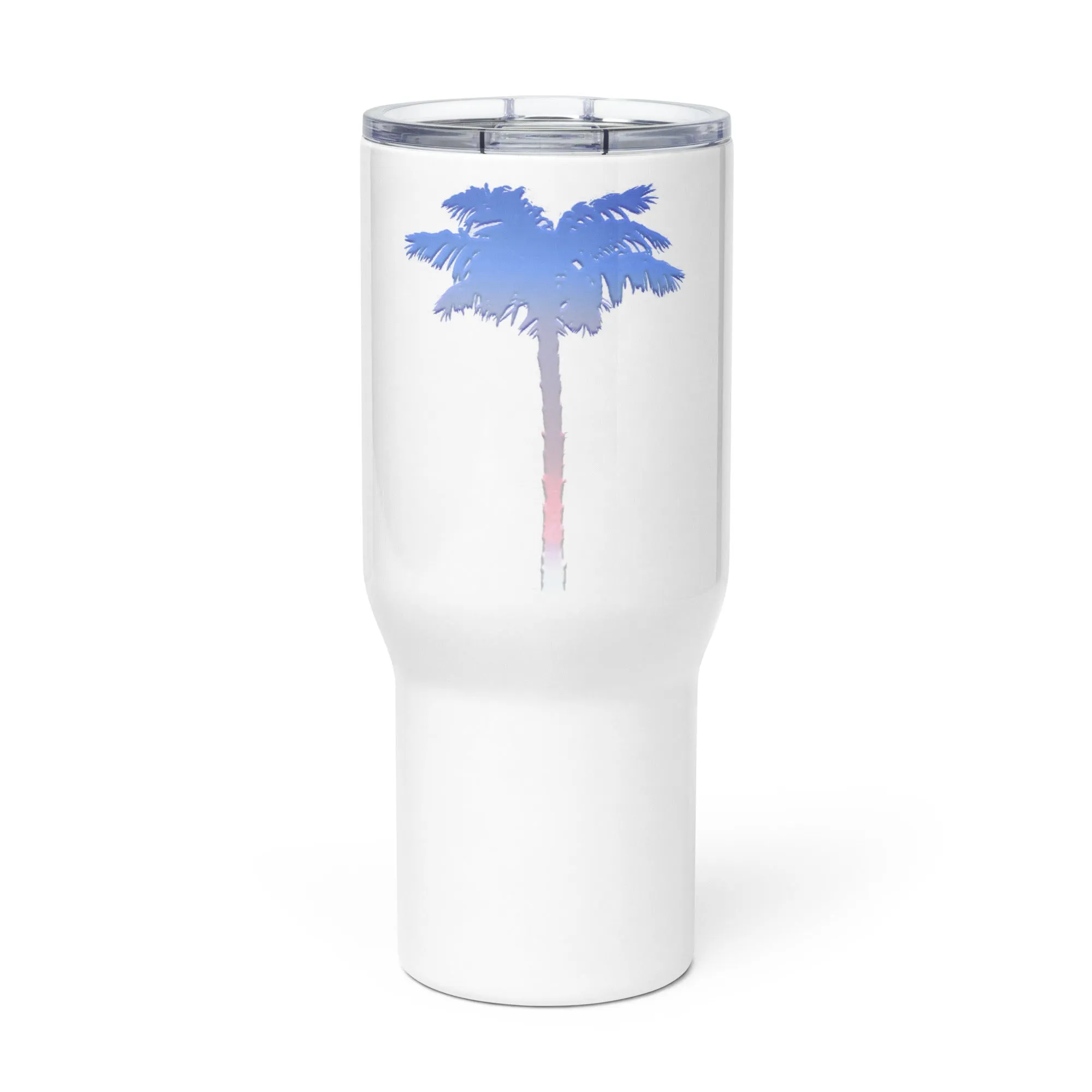 Patriotic Palm Tree 25 Ounce Travel Mug With Handle