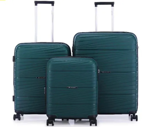 Pierre Cardin Montpellier Luggage Spinner 3 Piece Set | Green
