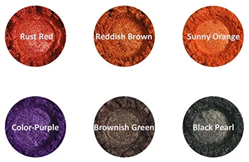 Pigment Mica Powder 12 Colors 10g/0.35oz Mica Powder Set Metallic Effect for Epoxy Resin Kit Color Pigment Soap Making Paint Nail Polish Makeup