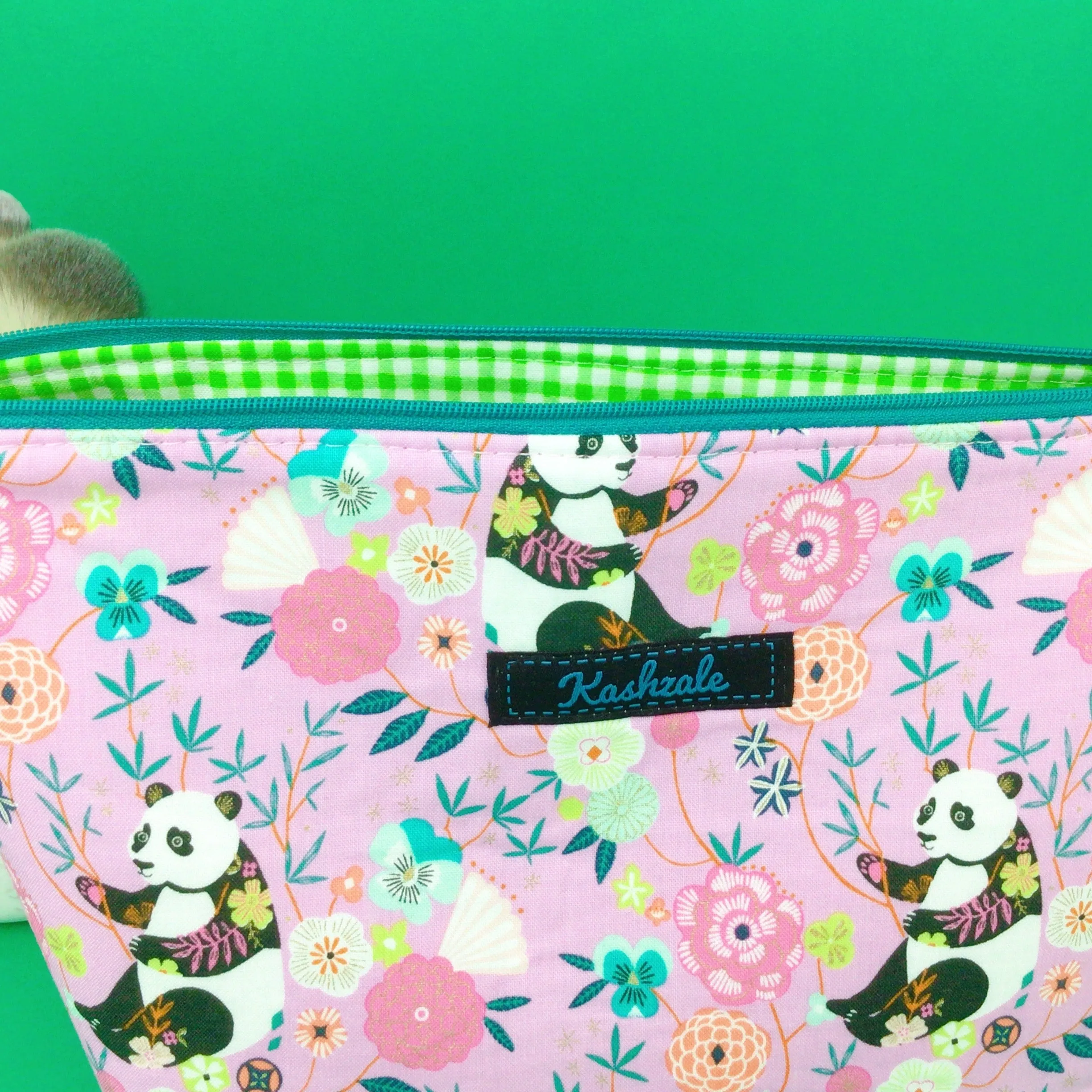 Pink Panda Large Makeup Bag. Pink Makeup Bag