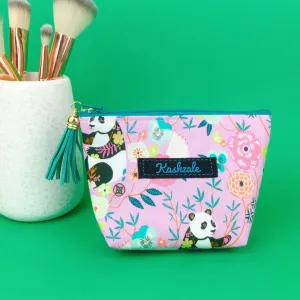 Pink Panda Small Makeup Bag.  Pink Small Makeup Bag