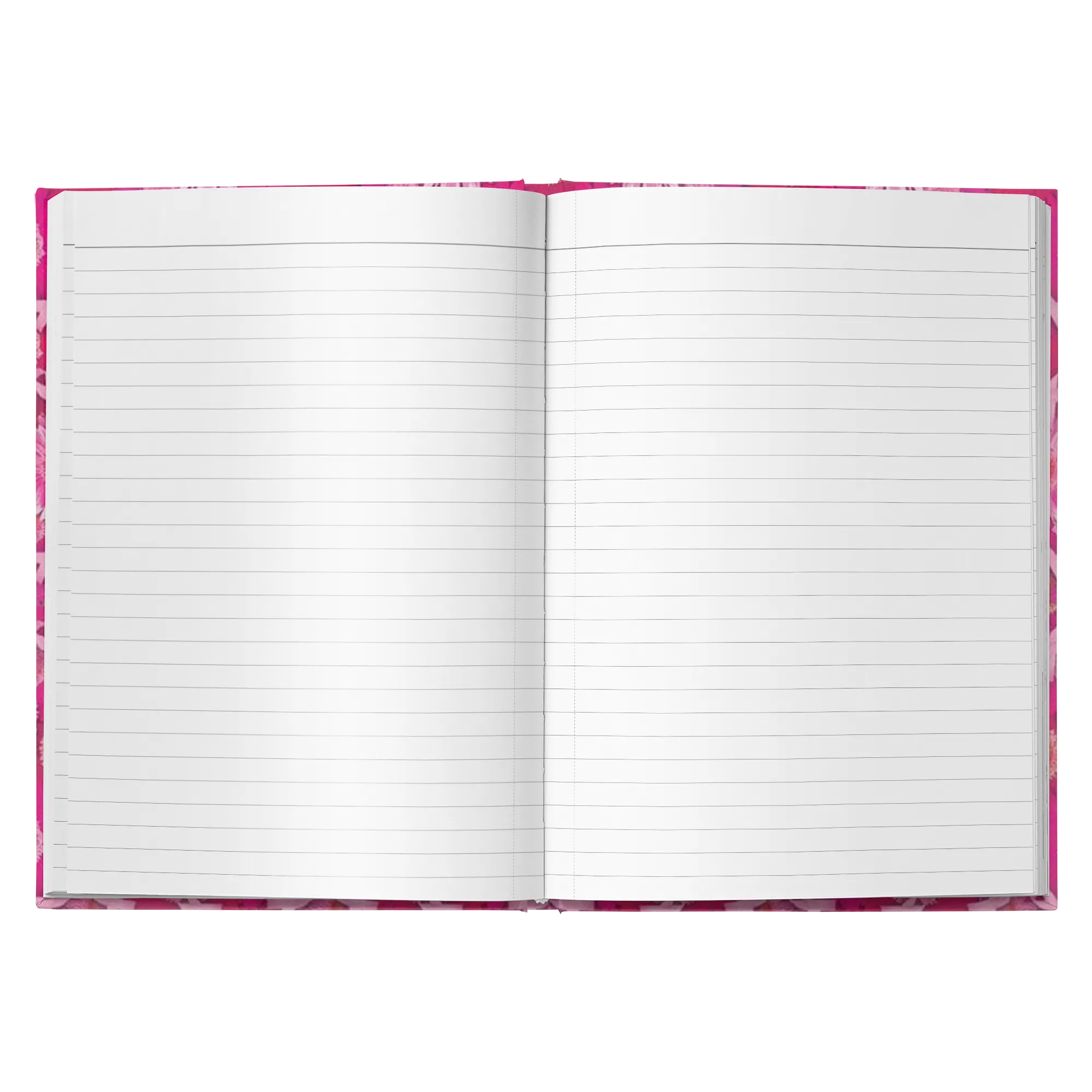 Pink Ribbon Flowers Notebook Journal - Hard Cover