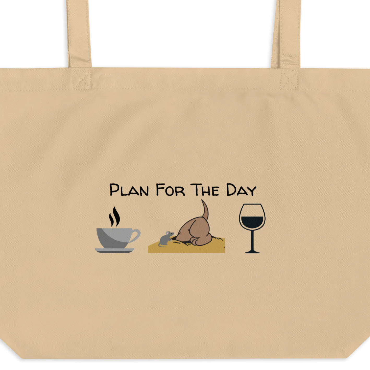 Plan for the Day - Earthdog  X-Large Tote/ Shopping Bags