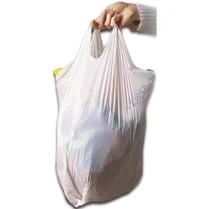 Plastic Thank You Shopping Bags for Retail / 11.5" X 22" with 6.5" Gusset / 132 Pack