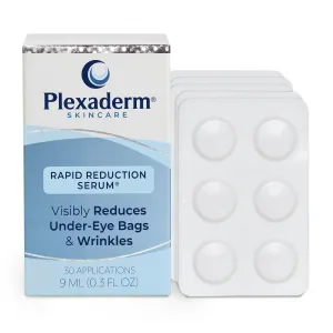 Plexaderm Rapid Reduction Eye Serum - Visibly Reduces Under-Eye Bags, Wrinkles, Dark Circles, Fine Lines & Crow's Feet Instantly, Anti Aging Wrinkle Remover for Face, 30 Single Use Pods