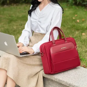 Porte Document Femme Bandoulière avec Poche Extérieure