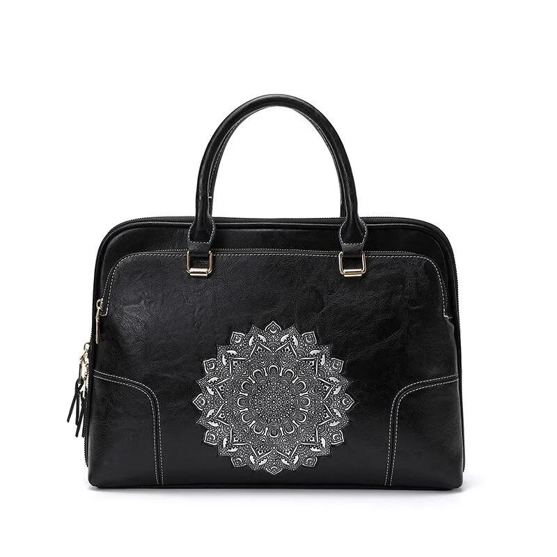 Porte Document Femme d'Affaires Vintage de Style Rétro