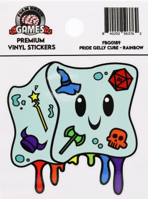 Pride Gelly Cube Sticker: Rainbow