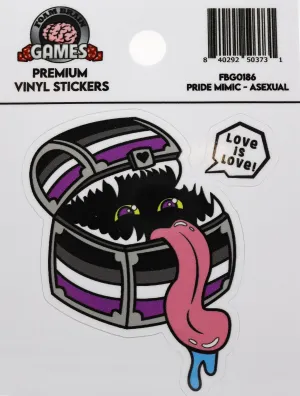 Pride Mimic Sticker: Asexual