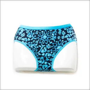 Printed Panty Black and Ferozi