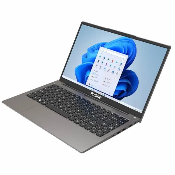Proline Thinline V146GNS 14.1-inch HD Laptop - Intel Celeron N4020 256GB SSD 8GB RAM Win 11 Home Silver