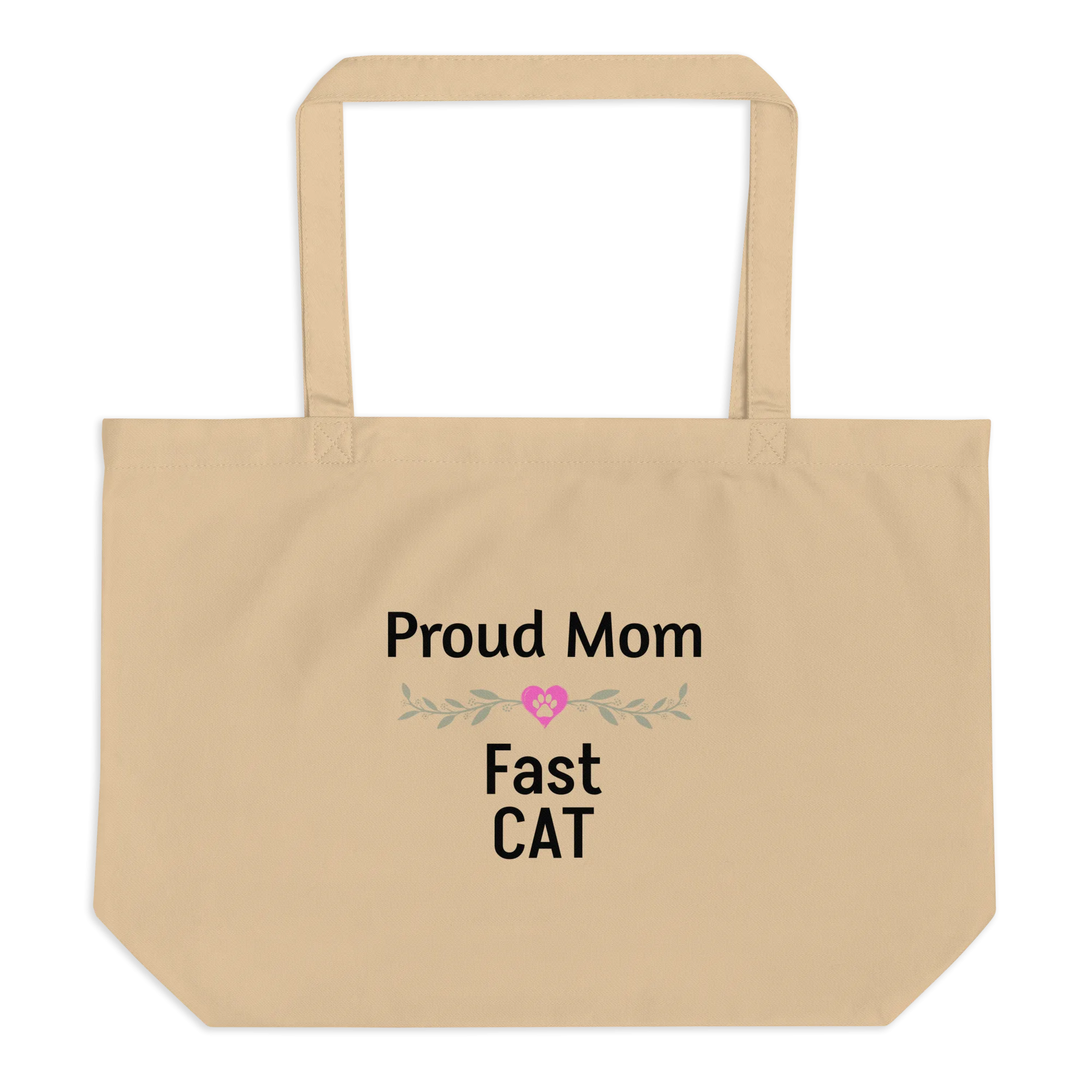 Proud Fast CAT Mom X-Large Tote/ Shopping Bags