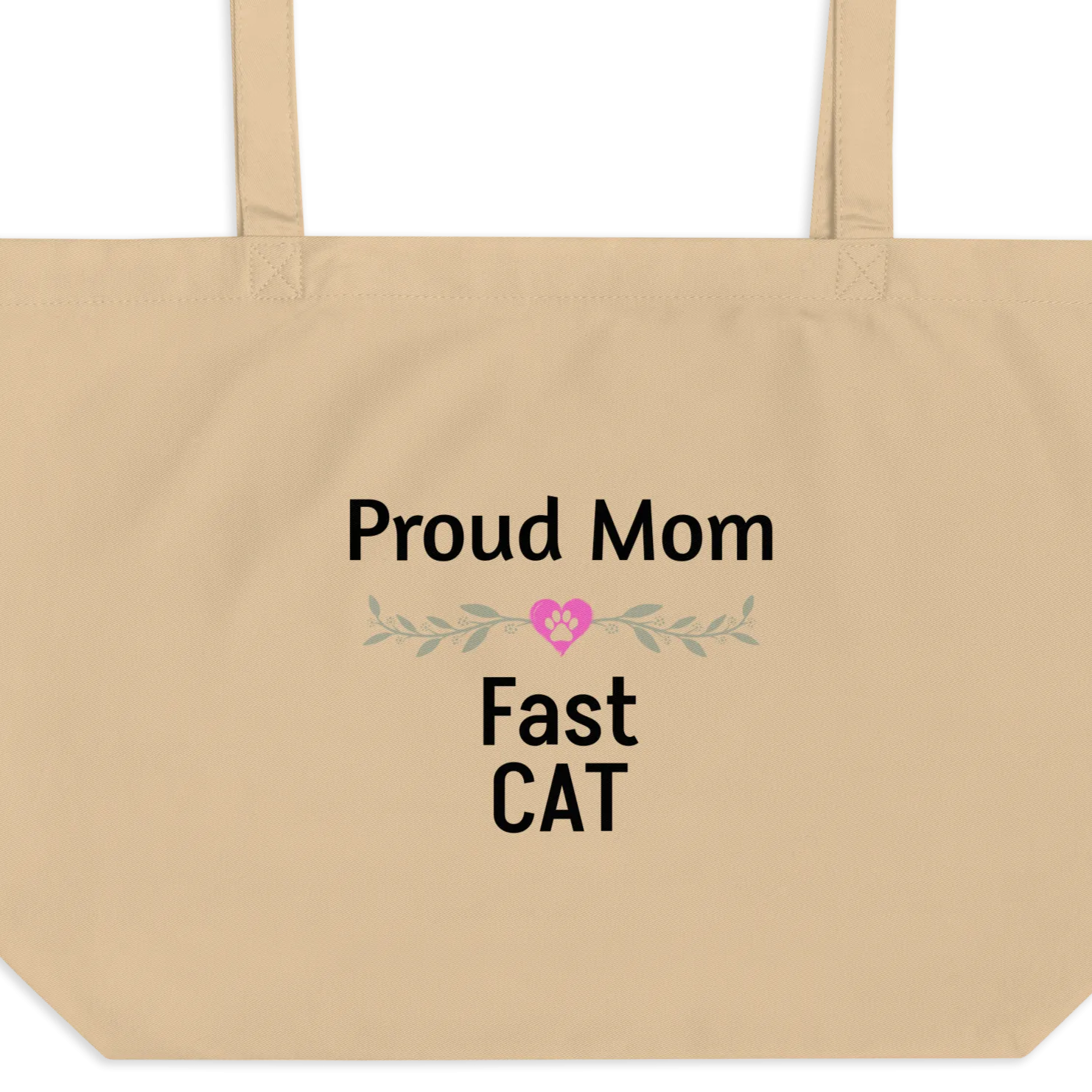 Proud Fast CAT Mom X-Large Tote/ Shopping Bags