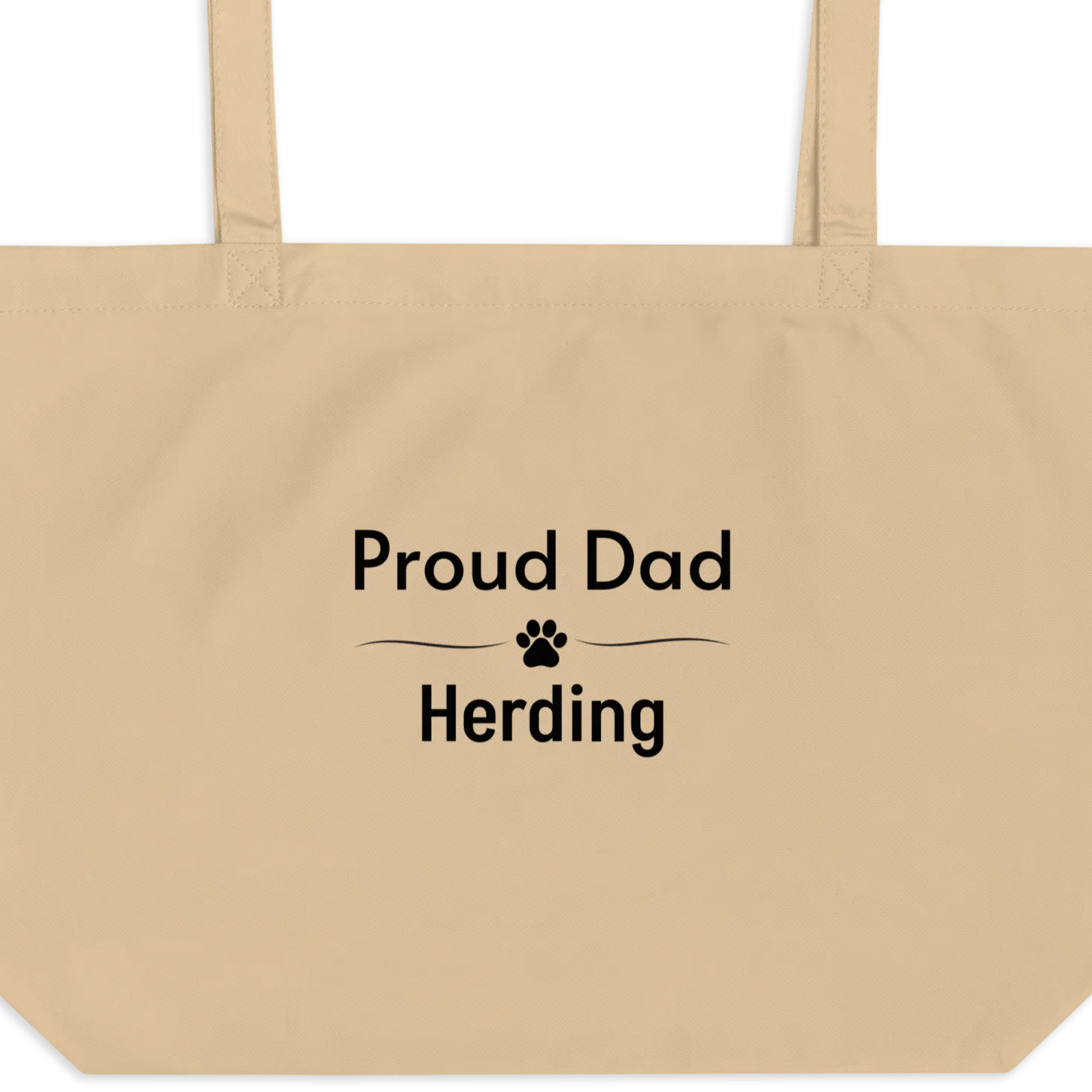 Proud Herding Dad X-Large Tote/ Shopping Bags