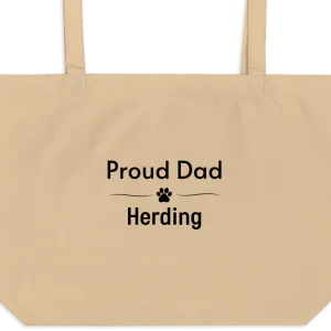 Proud Herding Dad X-Large Tote/ Shopping Bags
