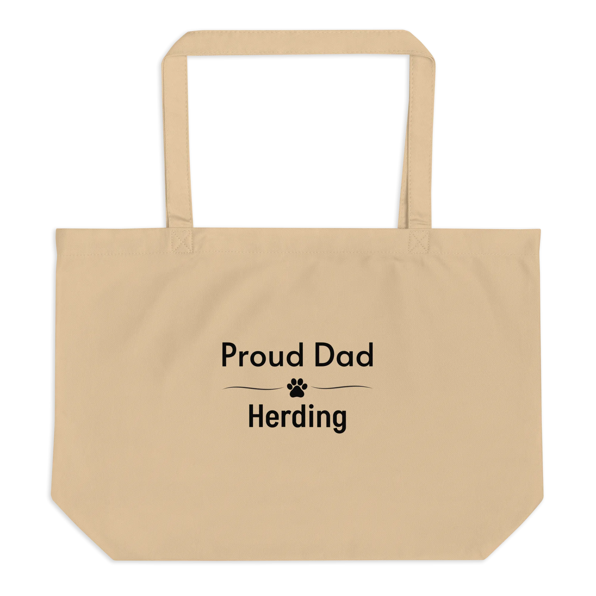 Proud Herding Dad X-Large Tote/ Shopping Bags