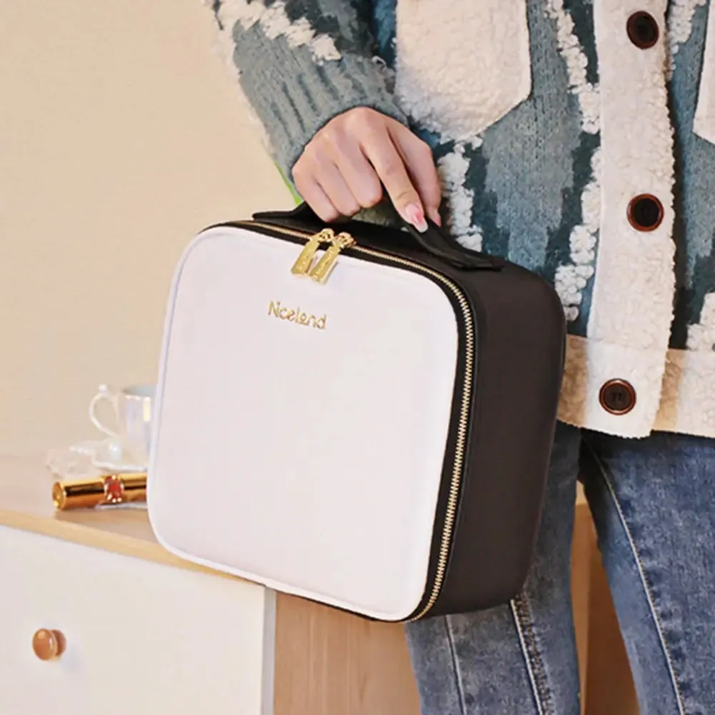 PU Leather LED Ligjted Cosmetic Case with Mirror