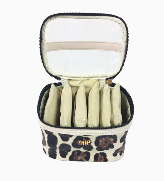 Pursen Getaway Jewelry Case Cream Leopard