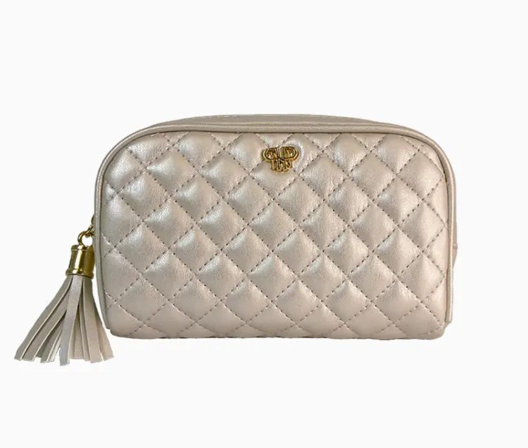 Pursen Small Makeup Case - Pearl Quilted