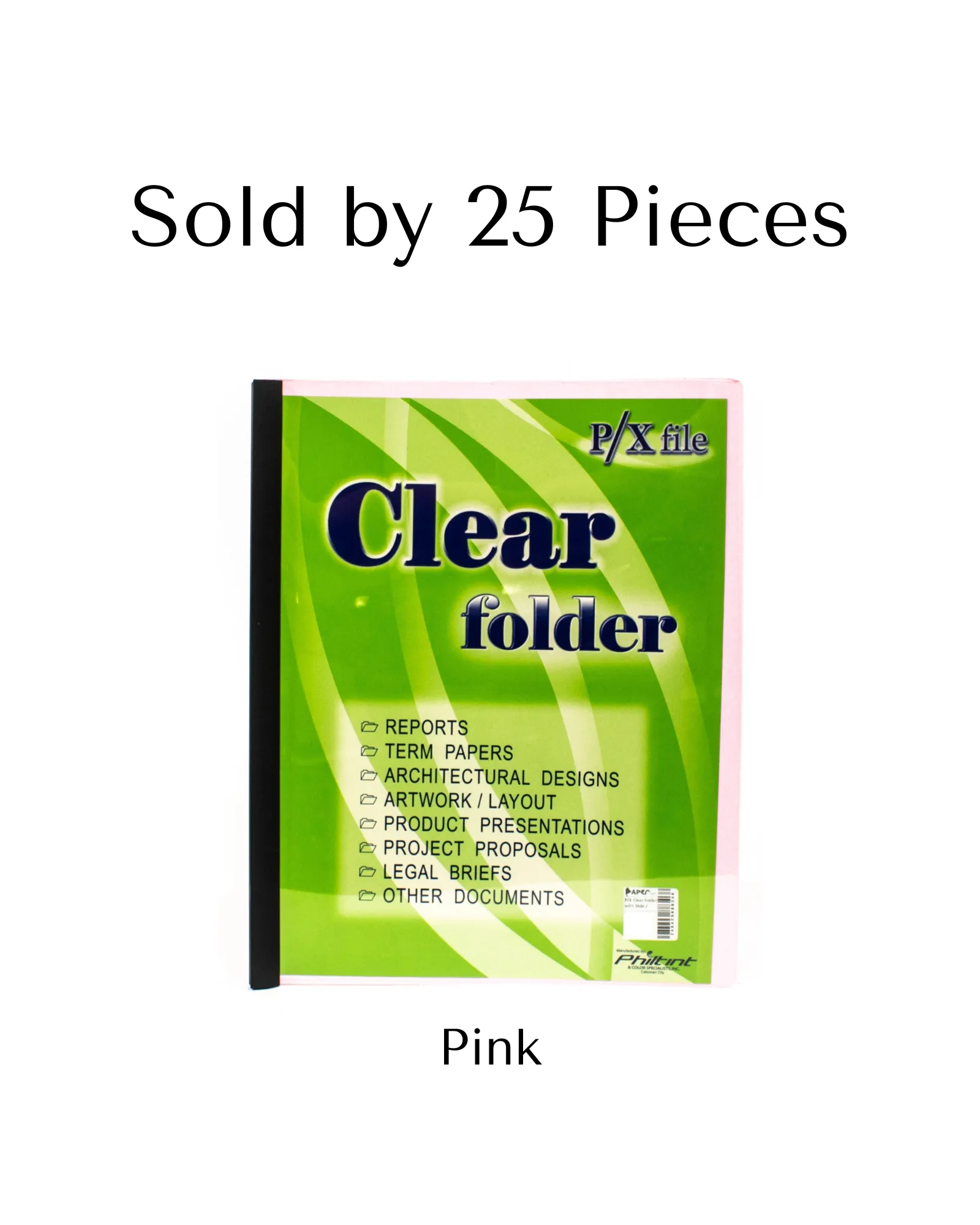 P/X Folder with Slide Short | 25pcs