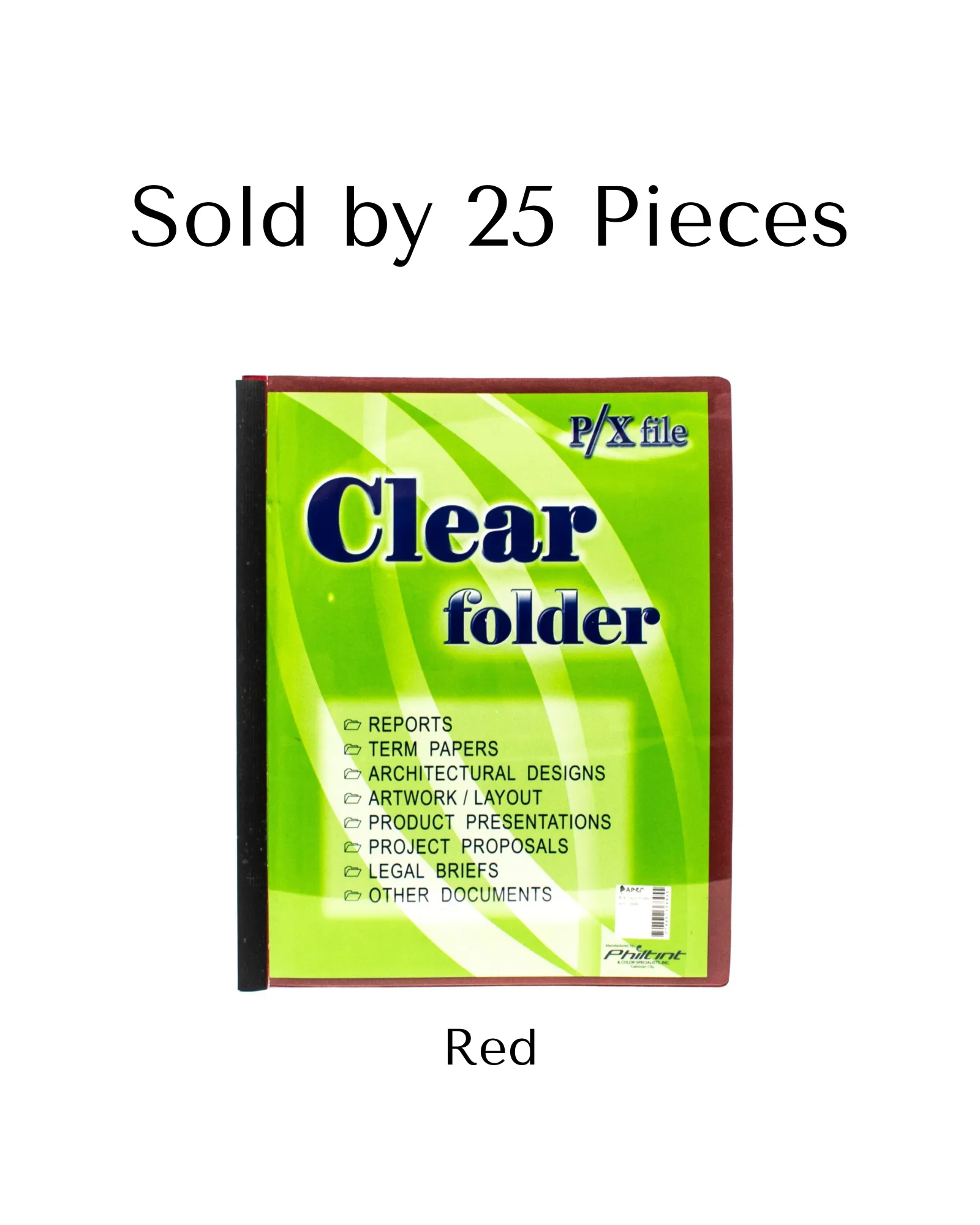 P/X Folder with Slide Short | 25pcs