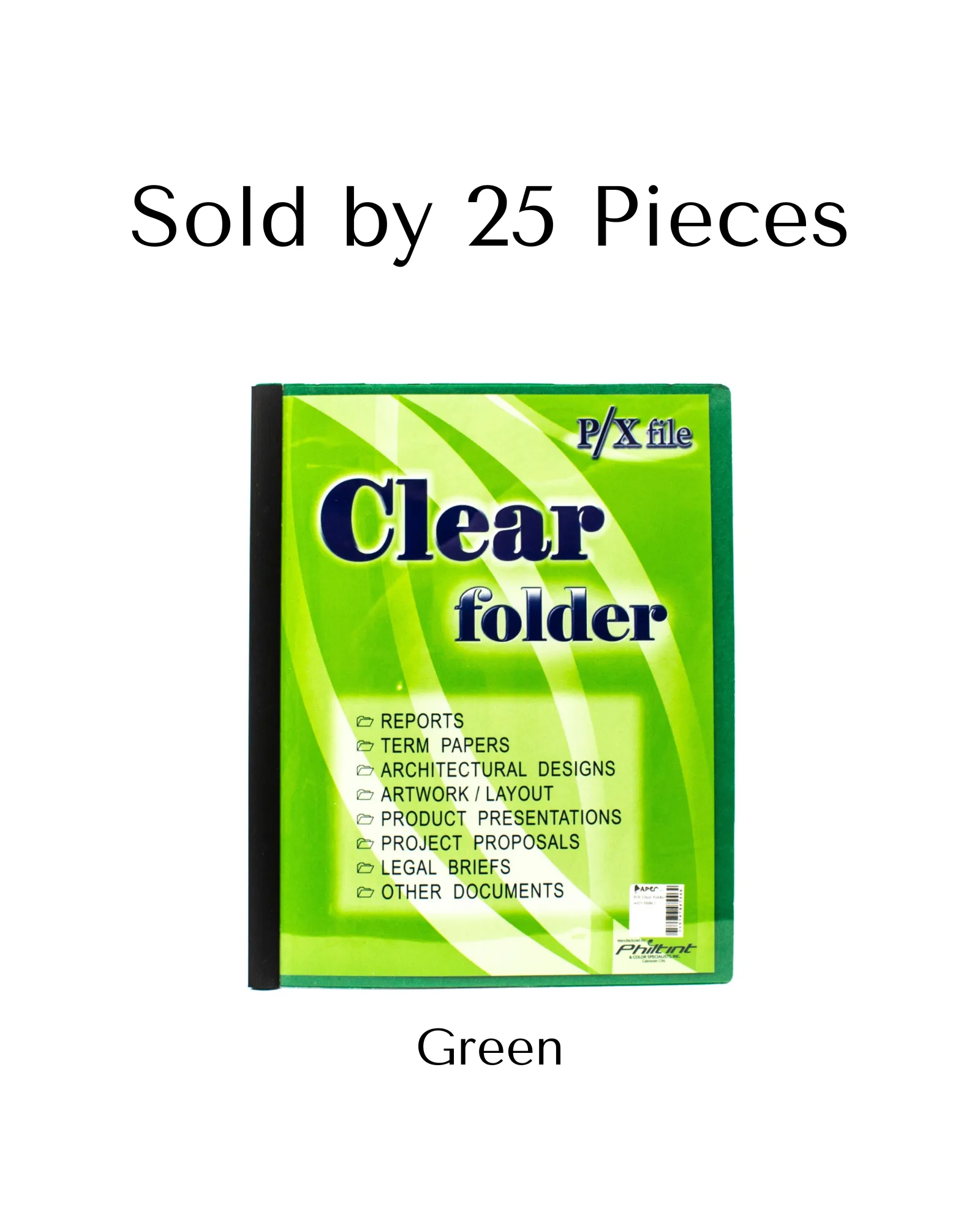 P/X Folder with Slide Short | 25pcs