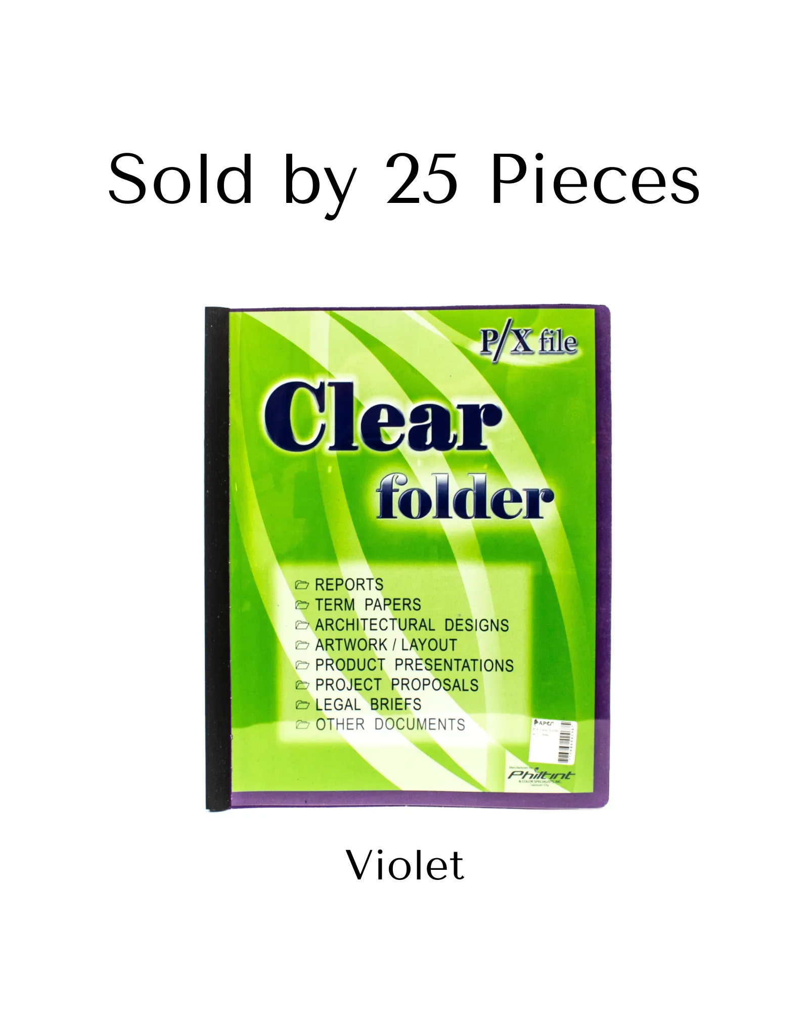 P/X Folder with Slide Short | 25pcs