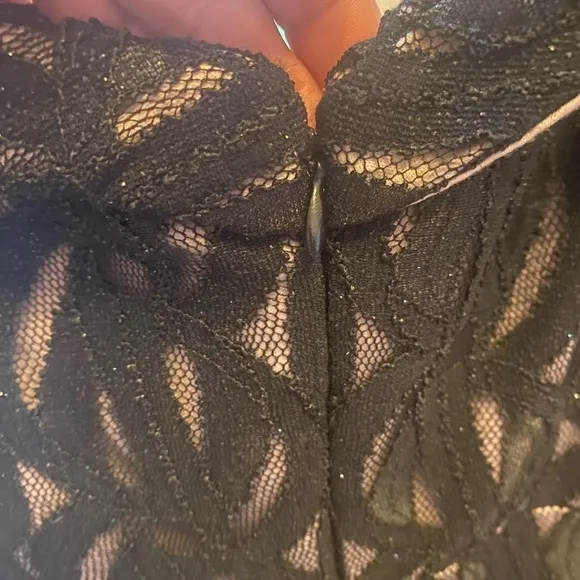 R &amp; M COLLECTIONS BLACK LACE MIDI COCKTAIL DRESS SIZE 14