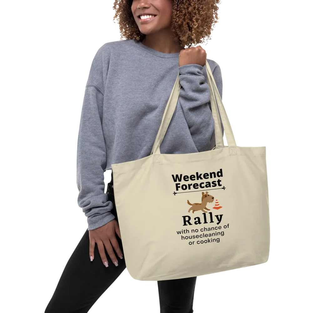 Rally Weekend Forecast X-Large Tote/Shopping Bag-Oyster
