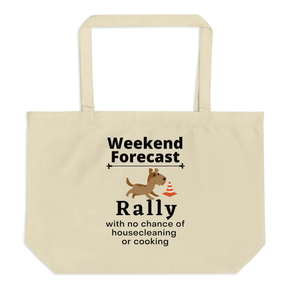 Rally Weekend Forecast X-Large Tote/Shopping Bag-Oyster