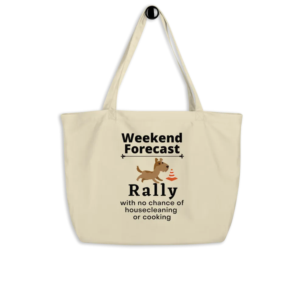 Rally Weekend Forecast X-Large Tote/Shopping Bag-Oyster