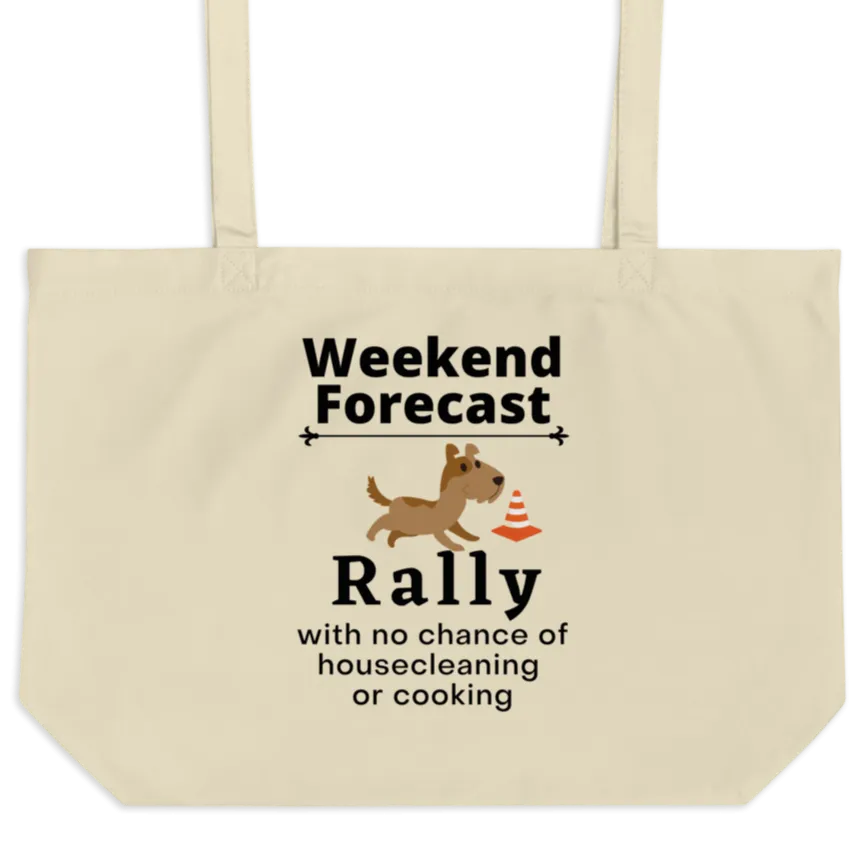 Rally Weekend Forecast X-Large Tote/Shopping Bag-Oyster