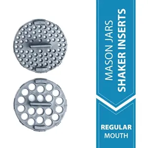 ReCAP Mason Jar Shaker Inserts - Silver (Flip Cap Add On)