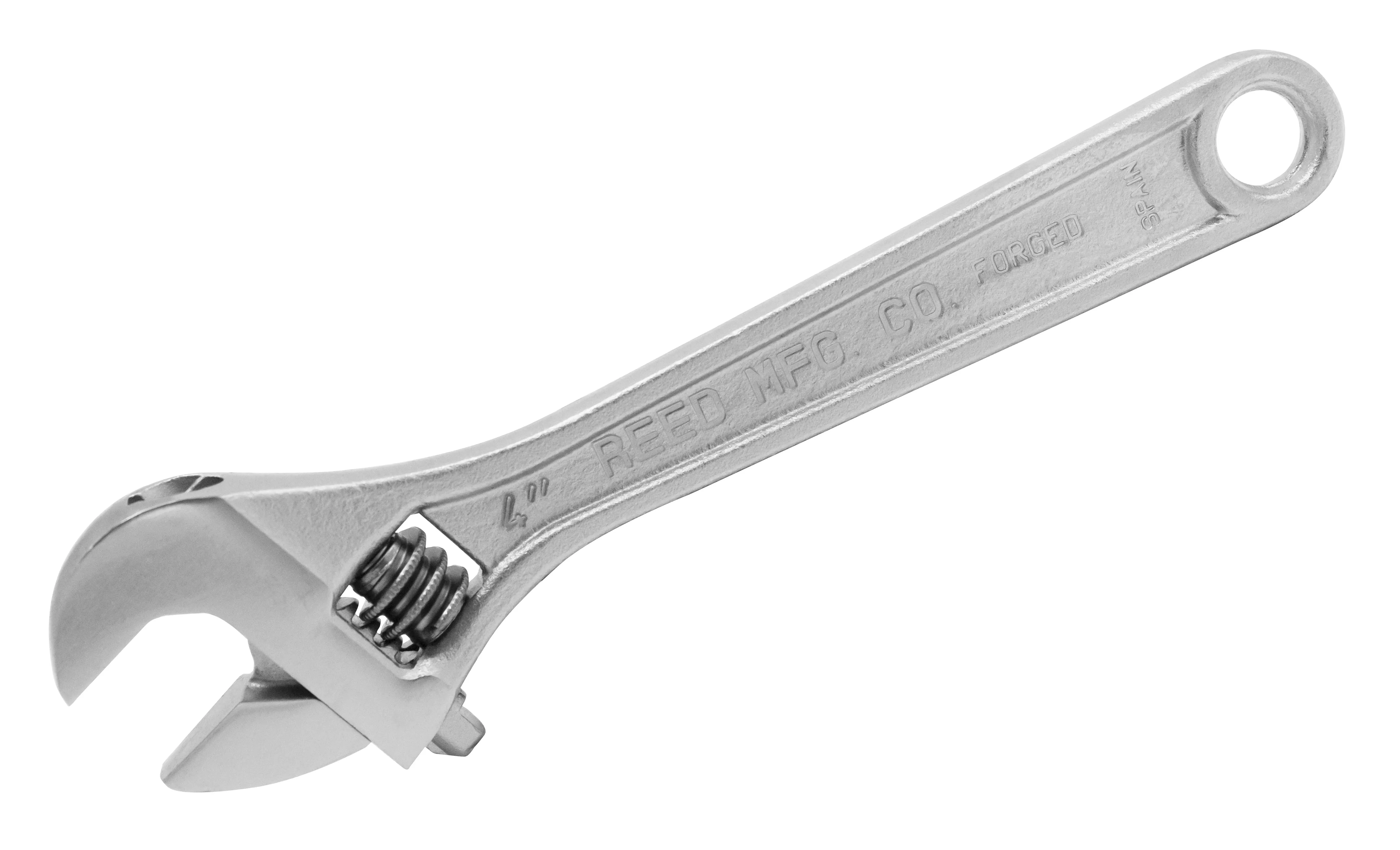REED CW4 Chrome Finish Adjustable Wrench, 4-Inch