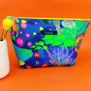 Reef Rainbow Large Makeup Bag. Kasey Rainbow Design.