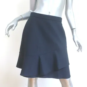 Reiss Ruffle Hem Skirt Navy Size 8