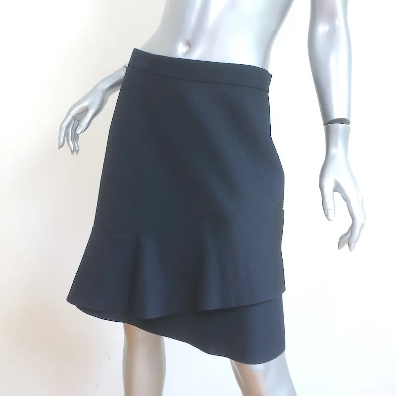 Reiss Ruffle Hem Skirt Navy Size 8