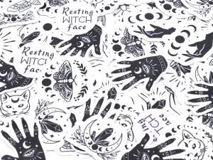 Resting Witch Face sticker pack | 9pk