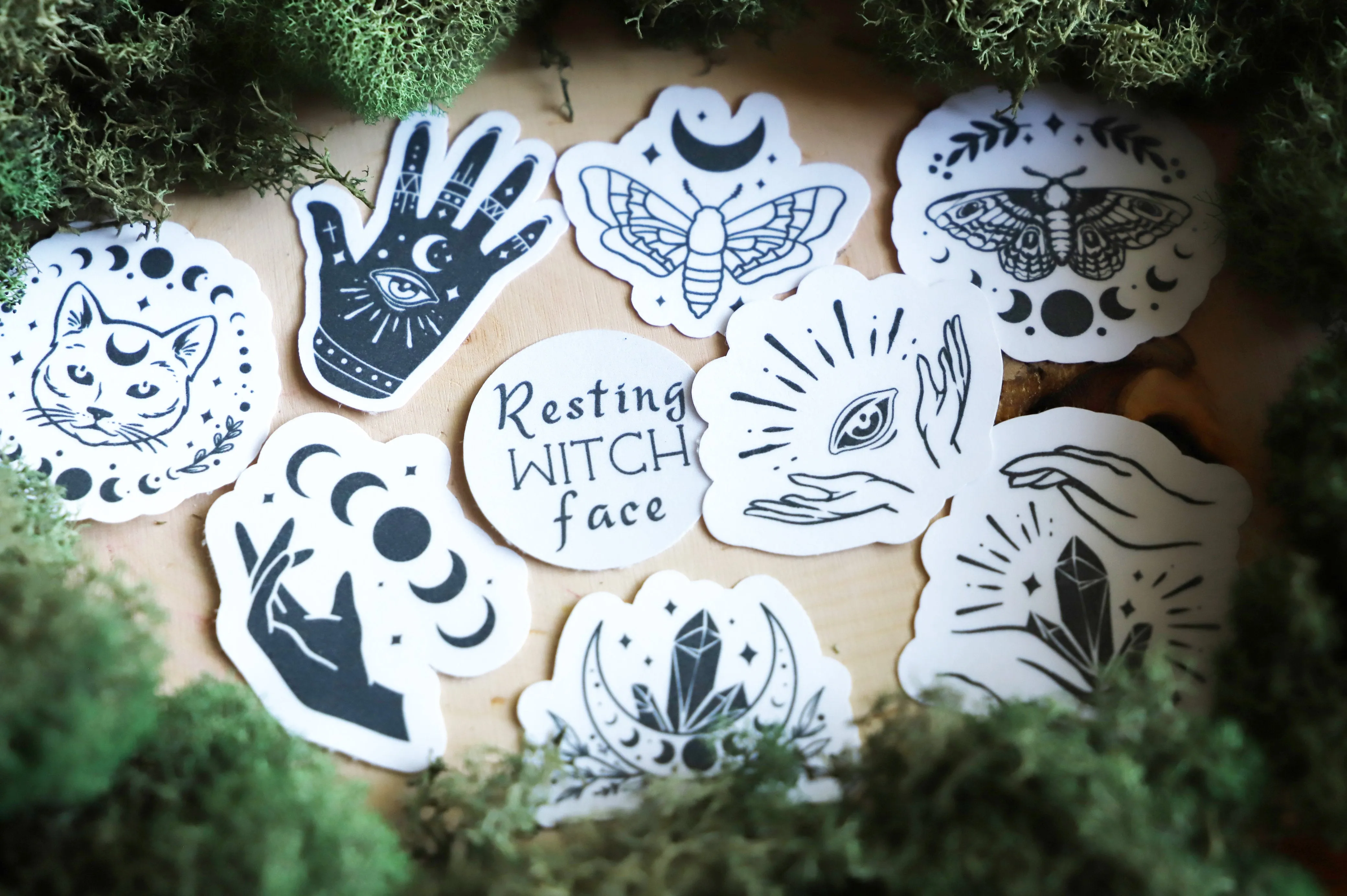 Resting Witch Face sticker pack | 9pk