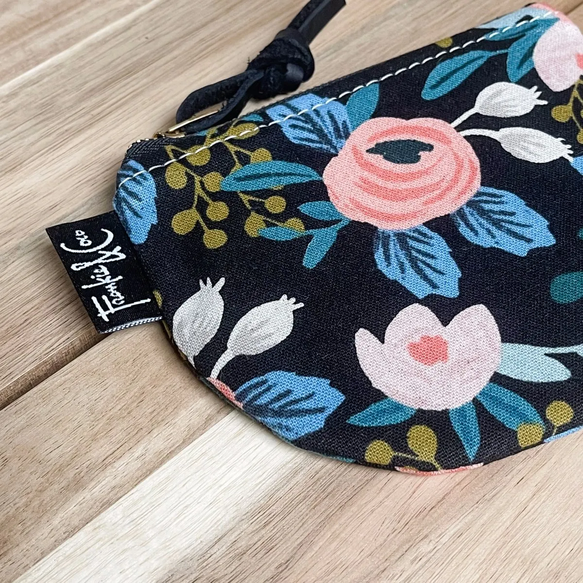 Richmond Half Moon Pouch in Dark Roses