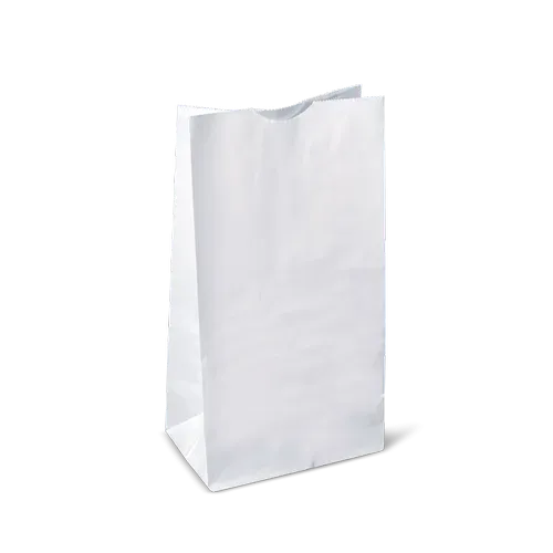 RiteEarth - 5 Lbs Plain White Paper Bag, Pack of 500, 2Bn/Case (1000/Case) - PB050W