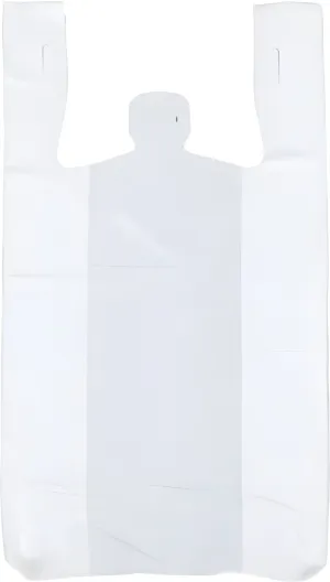 RiteSource - 11" x 6" x 20 Low Density White shopping Bag, 1000/Cs - 050025