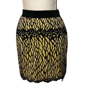 Robert Rodriguez Lace Overlay Mini Skirt