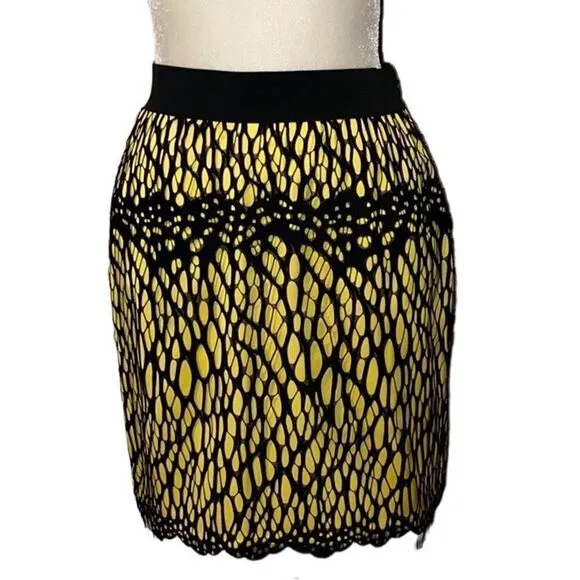 Robert Rodriguez Lace Overlay Mini Skirt