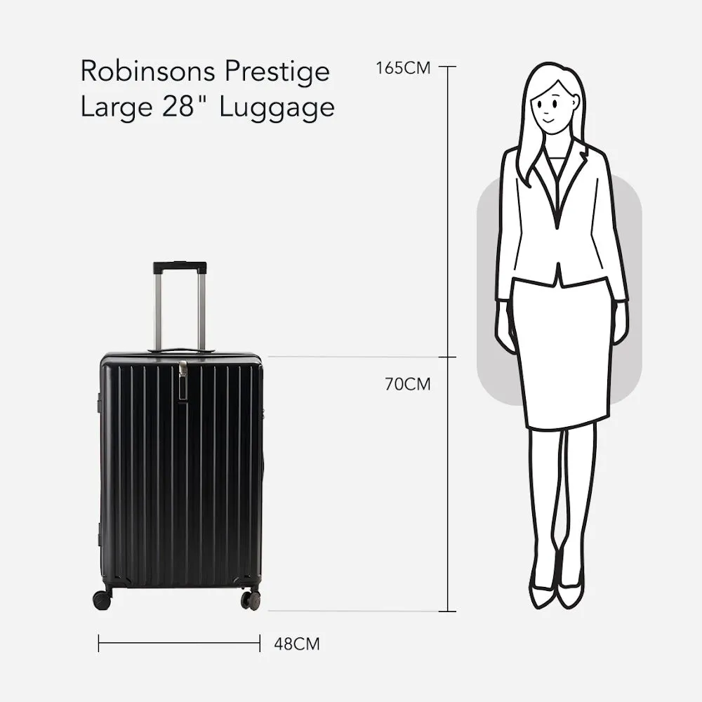 Robinsons Prestige Large 28" Luggage - Black (PC quality)