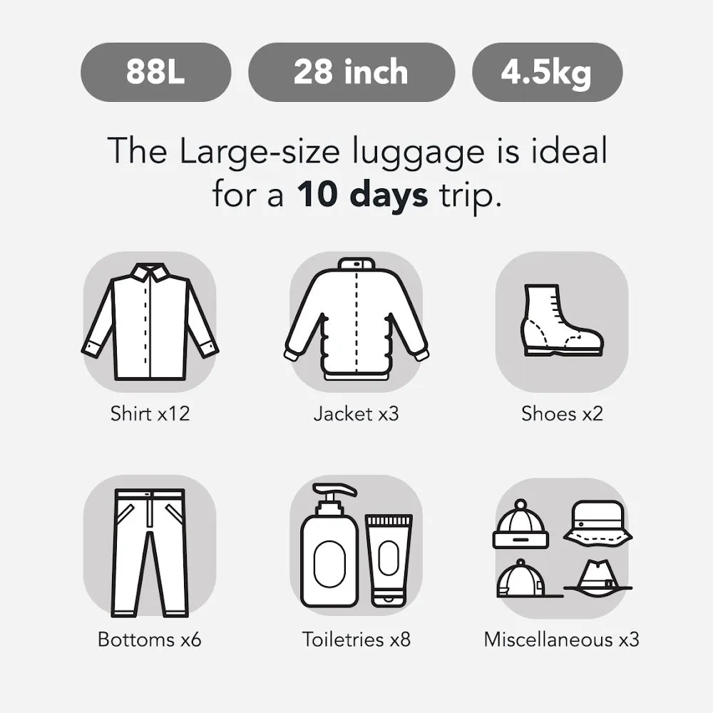 Robinsons Prestige Large 28" Luggage - Black (PC quality)